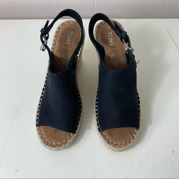 Toms black Monica wedge heel - Picture 5 of 8